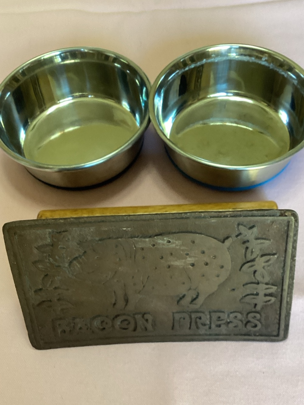 Stainless Steel Small Pet Bowls - Silver (Set of 2)